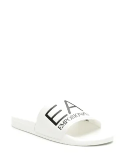 Men Ea7 Emporio Armani Logo-embossed Faux-leather Slides -Sebago || Giuseppe Zanotti || Castañer Shop 15069632 31800561 1000