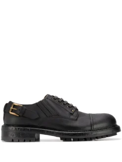 Men Dolce & Gabbana Leather Buckle Derby Shoes