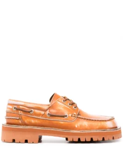 Men CamperLab Lace-up Leather Boat Shoes