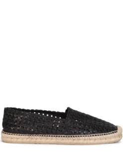 Men Dolce & Gabbana Woven Raffia Sole Espadrilles