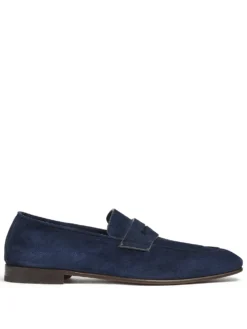 Men Zegna Suede Penny Loafers