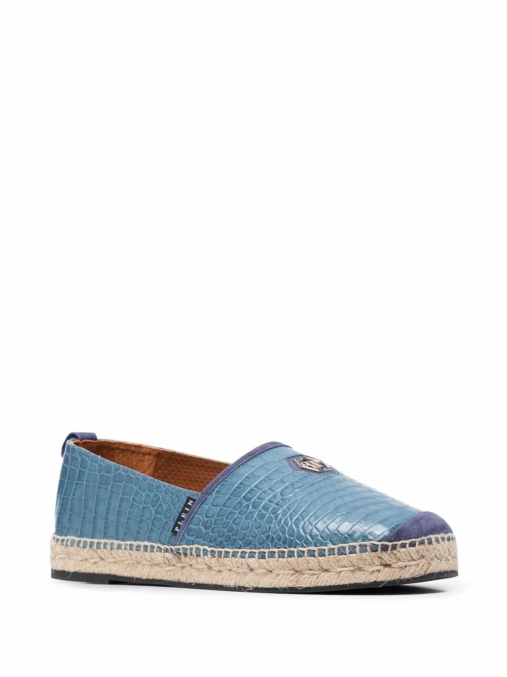 Men Philipp Plein Blue Leather Espadrilles 4 Men Philipp Plein Blue Leather Espadrilles - Image 2