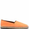 Men Philipp Plein Orange Leather Espadrilles