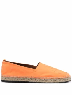 Men Philipp Plein Orange Leather Espadrilles