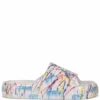 Men Dolce & Gabbana Paint-splatter Platform Slides