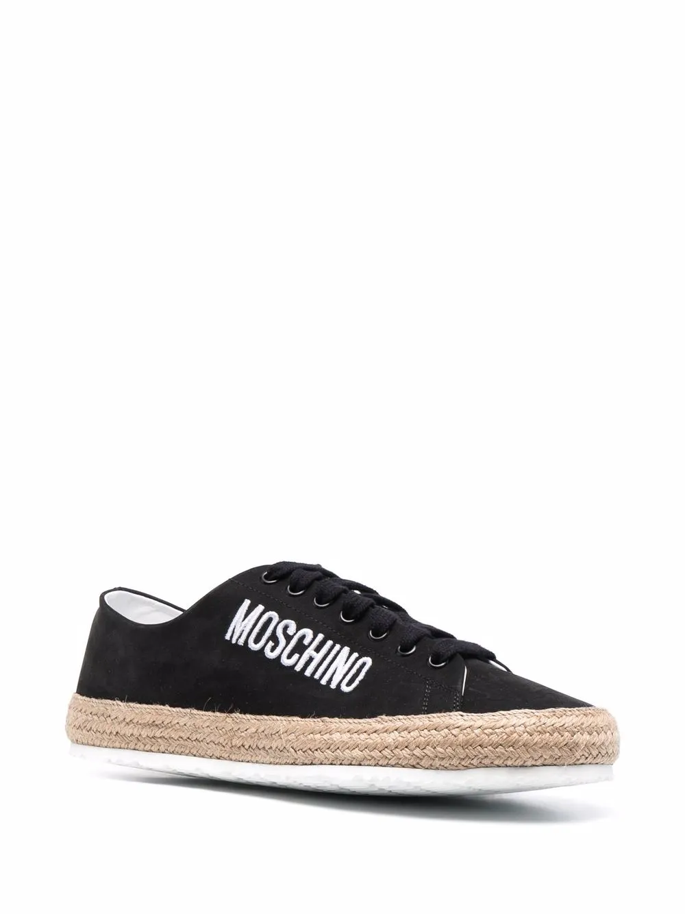 Men Moschino Logo-embroidered Suede Espadrilles 4 Men Moschino Logo-embroidered Suede Espadrilles - Image 2