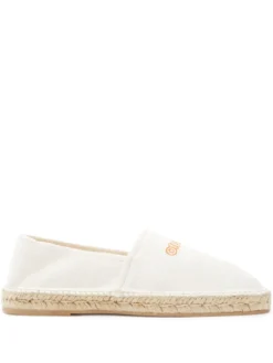 Men Off-White Logo-embroidered Canvas Espadrilles