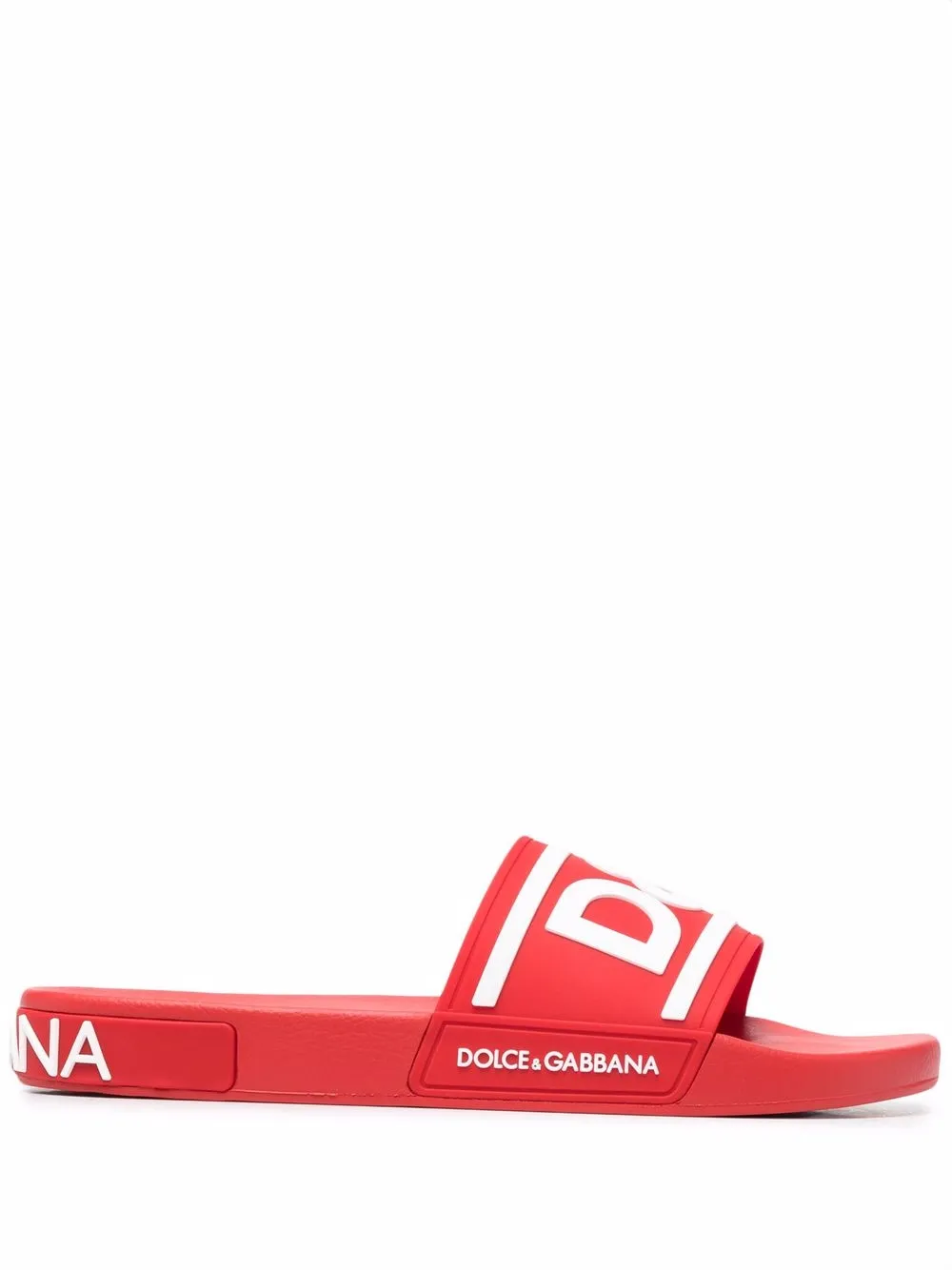 Men Dolce & Gabbana Embossed-logo Slides 3 Men Dolce & Gabbana Embossed-logo Slides