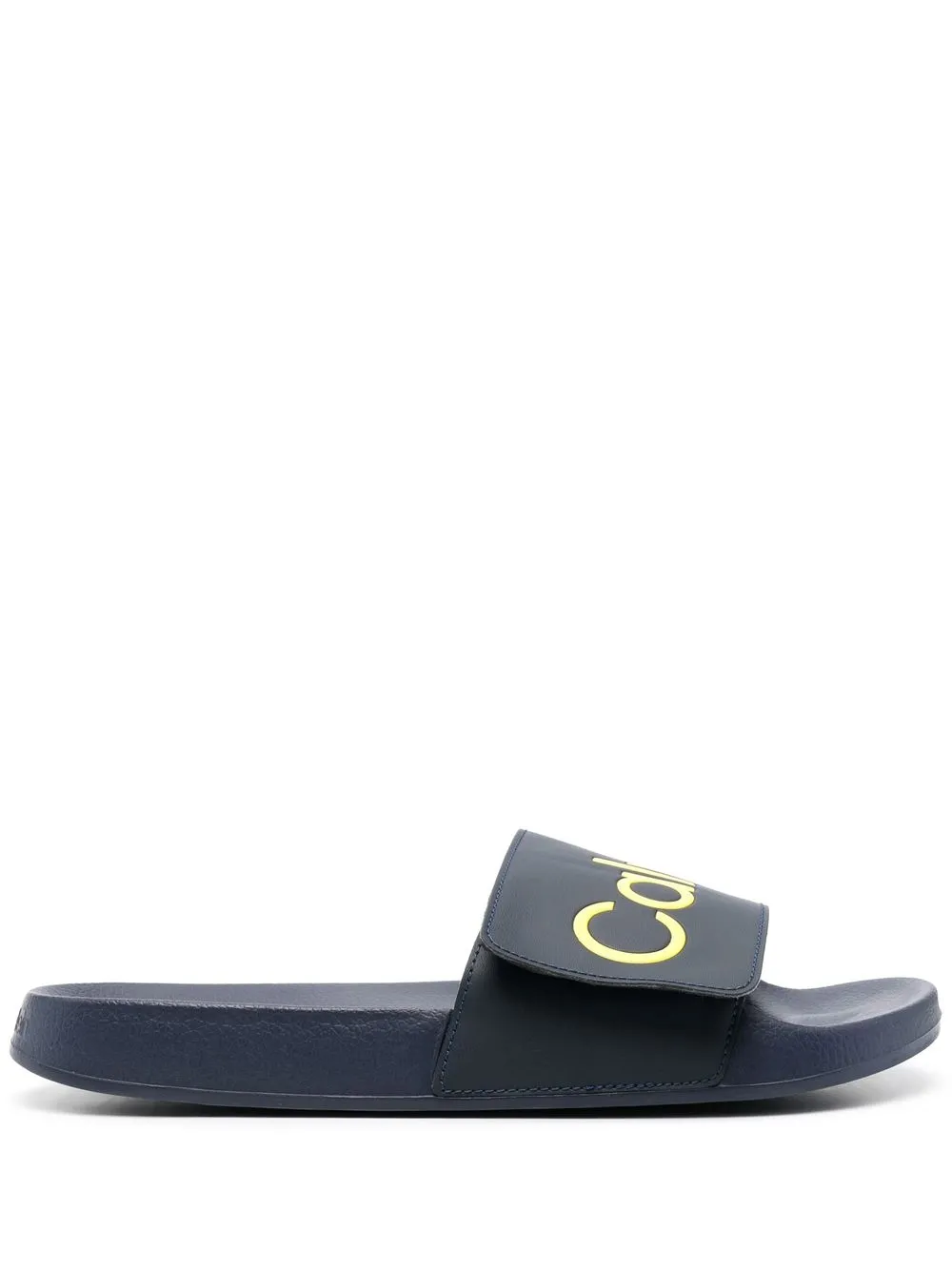 Men Calvin Klein Jeans Logo-print Touch-strap Slides 3 Men Calvin Klein Jeans Logo-print Touch-strap Slides
