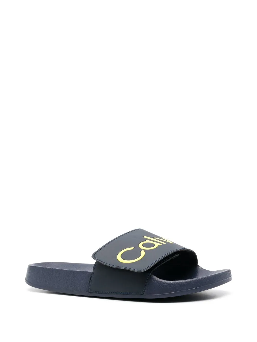 Men Calvin Klein Jeans Logo-print Touch-strap Slides 4 Men Calvin Klein Jeans Logo-print Touch-strap Slides - Image 2