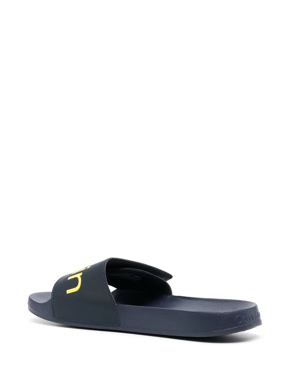 Men Calvin Klein Jeans Logo-print Touch-strap Slides 6 Men Calvin Klein Jeans Logo-print Touch-strap Slides - Image 4