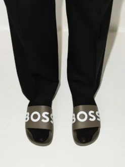 Men BOSS Logo-print Pool Slides -Sebago || Giuseppe Zanotti || Castañer Shop 17988260 40289645 1000
