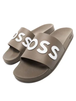 Men BOSS Logo-print Pool Slides -Sebago || Giuseppe Zanotti || Castañer Shop 17988260 40289658 1000