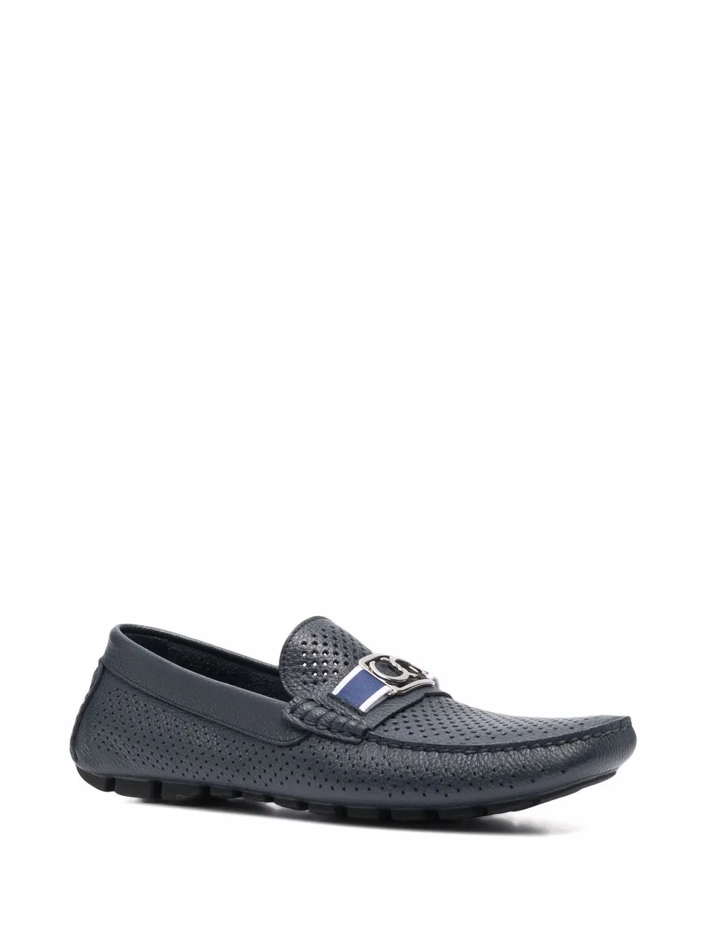 Men Casadei Perforated Leather Loafers 4 Men Casadei Perforated Leather Loafers - Image 2