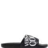 Men Versace Jeans Couture Logo Print Sliders