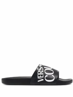 Men Versace Jeans Couture Logo Print Sliders