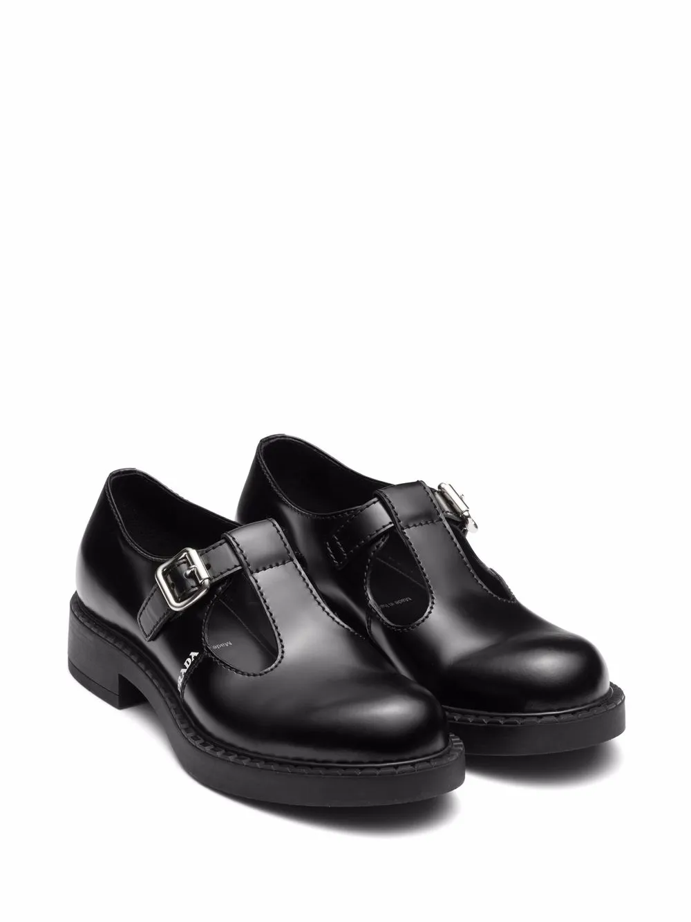 Men Prada Brushed-leather Mary Jane Shoes 4 Men Prada Brushed-leather Mary Jane Shoes - Image 2