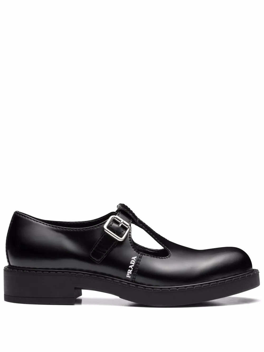 Men Prada Brushed-leather Mary Jane Shoes 3 Men Prada Brushed-leather Mary Jane Shoes
