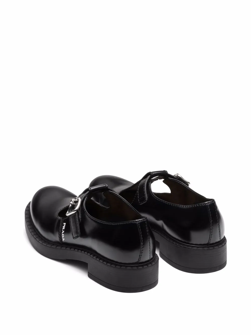 Men Prada Brushed-leather Mary Jane Shoes 5 Men Prada Brushed-leather Mary Jane Shoes - Image 3