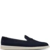 Men Prada Triangle-patch Suede Loafers