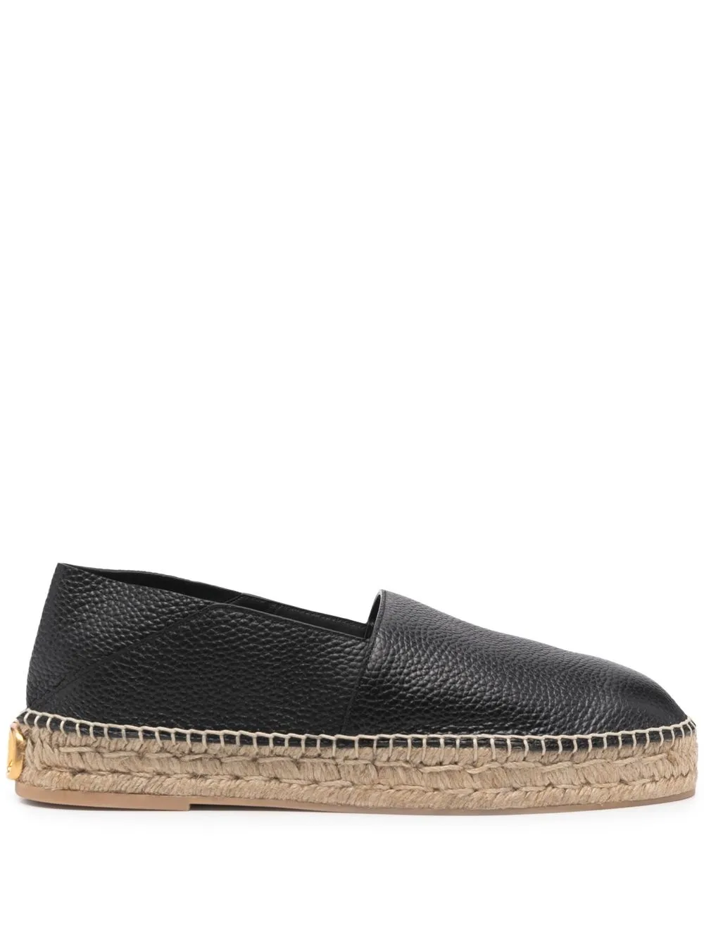 Men Valentino Garavani Logo-plaque Leather Espadrilles 3 Men Valentino Garavani Logo-plaque Leather Espadrilles