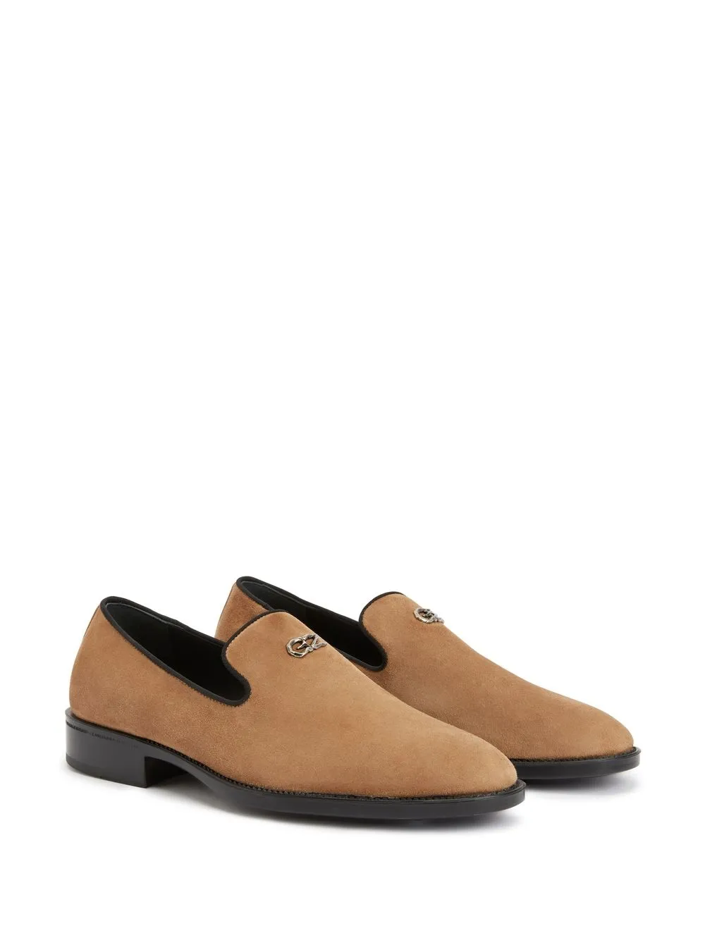 Men Giuseppe Zanotti Imrham Logo-plaque Suede Loafers 4 Men Giuseppe Zanotti Imrham Logo-plaque Suede Loafers - Image 2