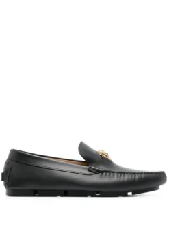 Men Versace Medusa Head Leather Loafers