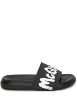 Sebago || Giuseppe Zanotti || Castañer Shop 12 Men Alexander McQueen Logo-print Open Toe Slides