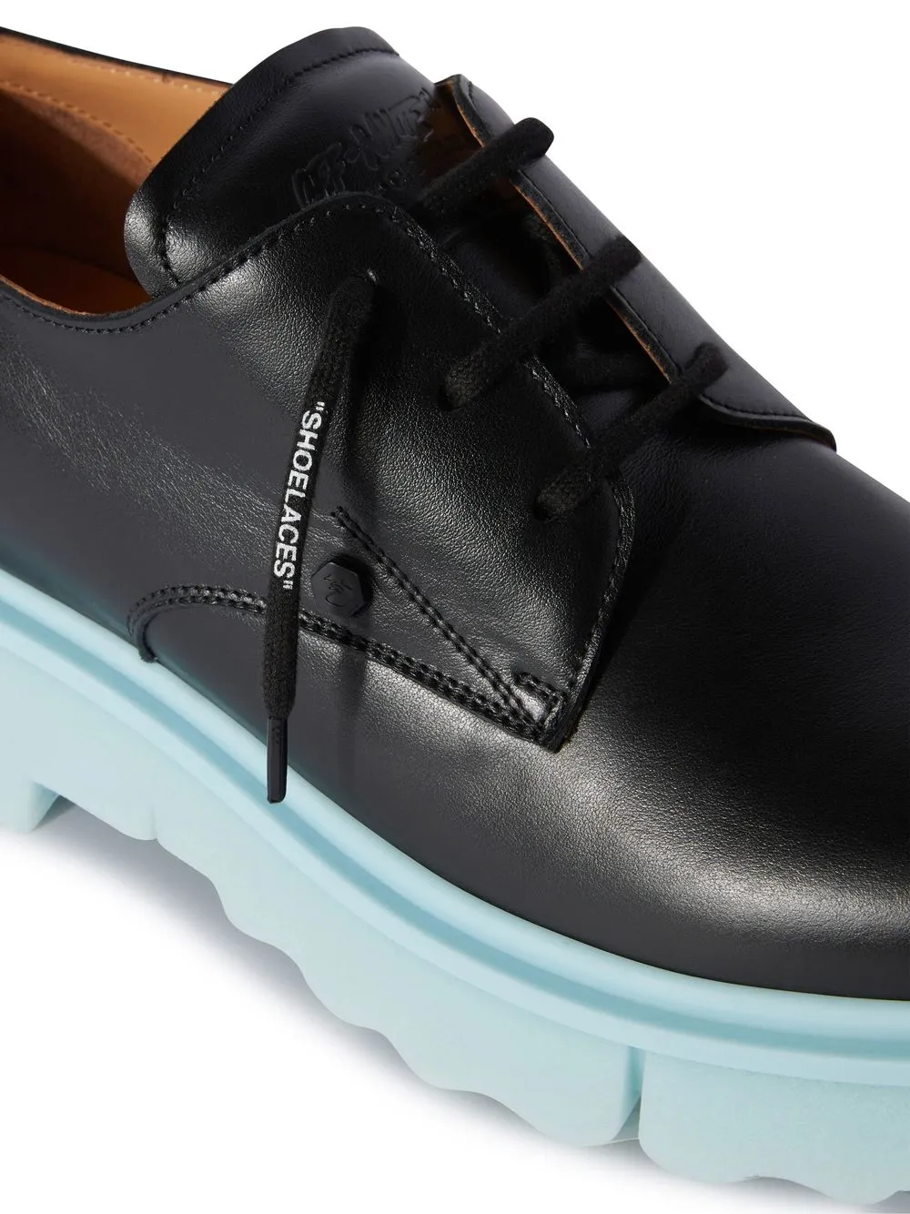 Men Off-White Leather Sponge Derby 7 Men Off-White Leather Sponge Derby - Image 5