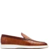 Men Magnanni Crocodile-effect Leather Loafers