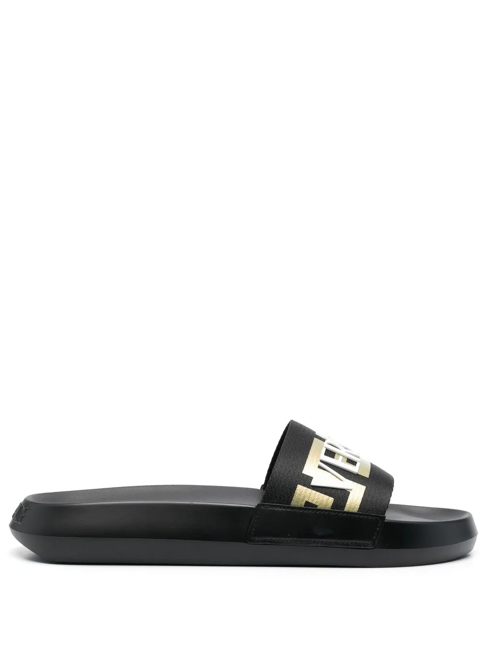 Men Versace Logo-appliqué Open Toe Slides 3 Men Versace Logo-appliqué Open Toe Slides
