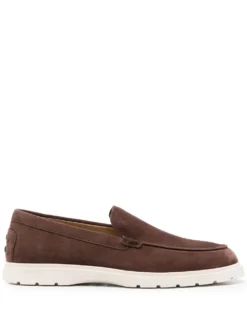 Men Tod's Suede Almond-toe Loafers