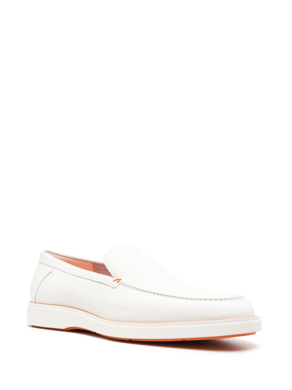 Men Santoni Contrast-stitch Leather Loafers 4 Men Santoni Contrast-stitch Leather Loafers - Image 2