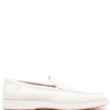 Men Santoni Contrast-stitch Leather Loafers