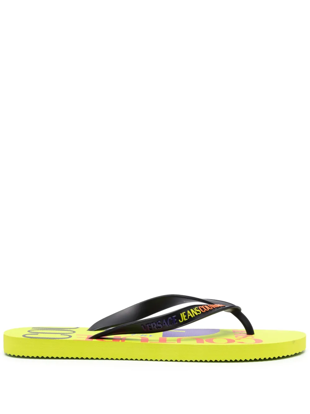 Men Versace Jeans Couture Logo-embossed Flip Flops 3 Men Versace Jeans Couture Logo-embossed Flip Flops