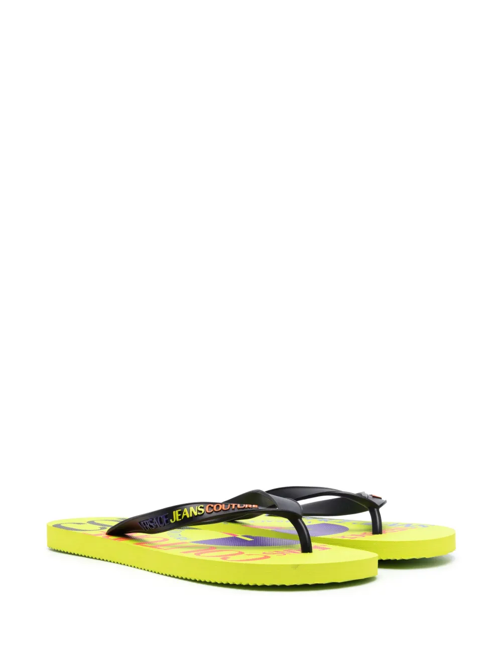 Men Versace Jeans Couture Logo-embossed Flip Flops 4 Men Versace Jeans Couture Logo-embossed Flip Flops - Image 2