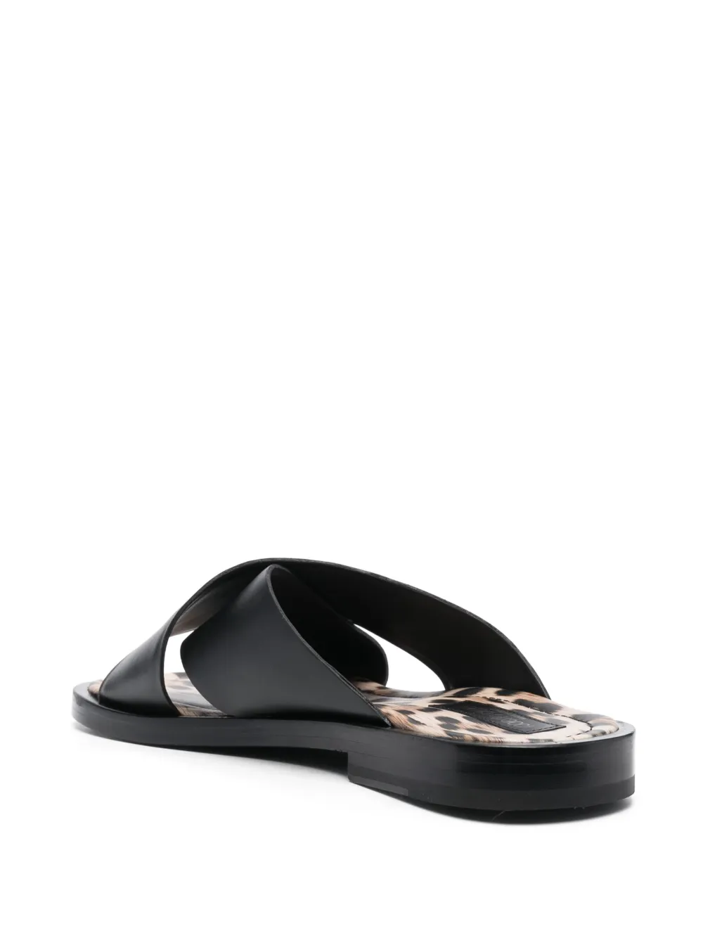 Men Roberto Cavalli Logo-plaque Leather Slides 5 Men Roberto Cavalli Logo-plaque Leather Slides - Image 3