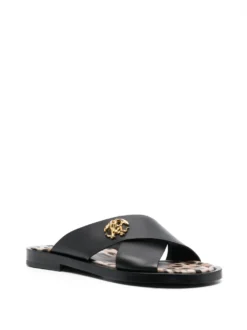 Men Roberto Cavalli Logo-plaque Leather Slides 7 Men Roberto Cavalli Logo-plaque Leather Slides -Sebago || Giuseppe Zanotti || Castañer Shop 19941452 50565026 1000