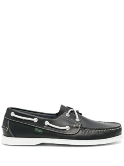 Men Paraboot Lace-up Leather Boat Shoes