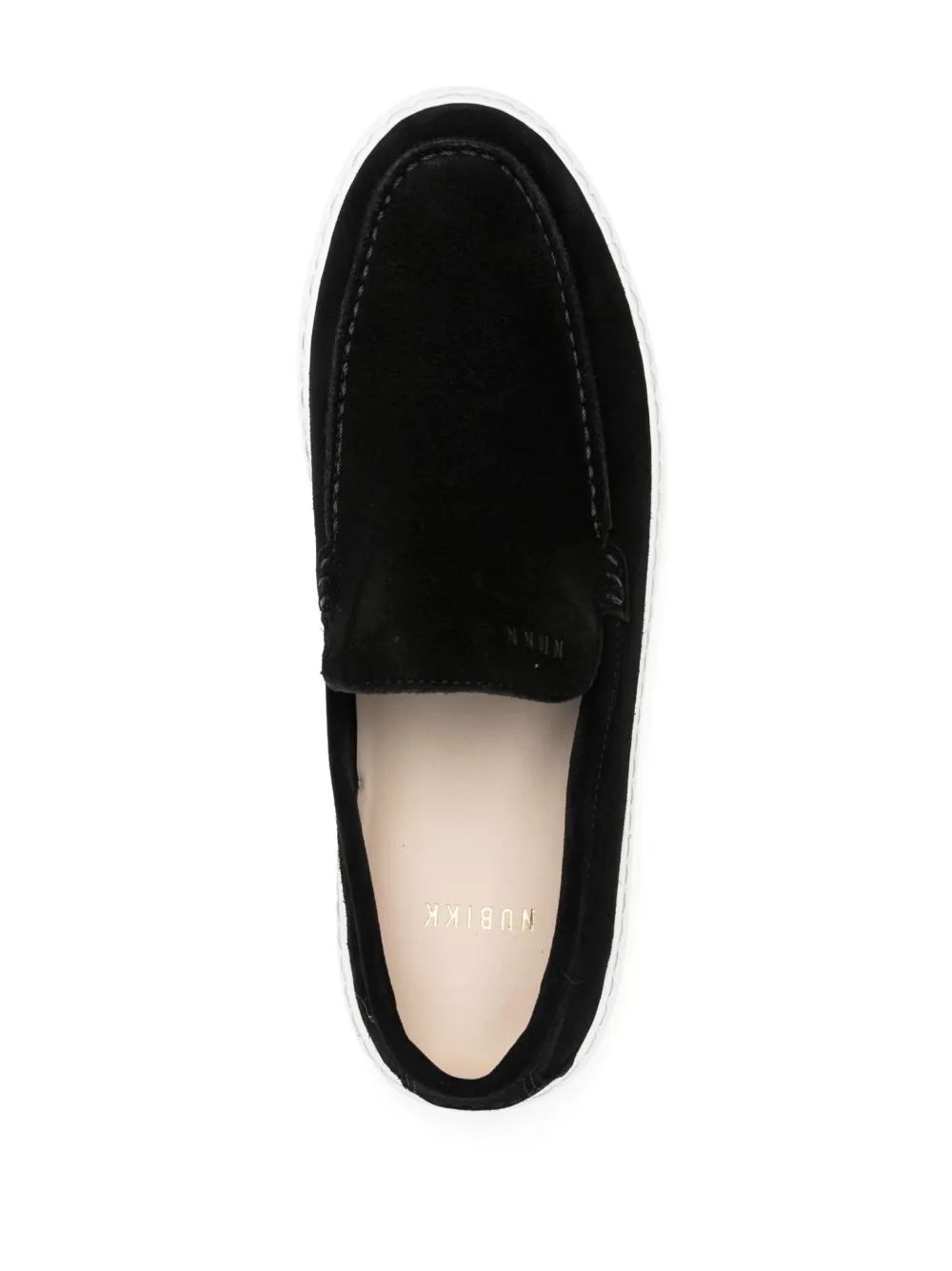 Men Nubikk Logo-debossed Suede Boat Shoes 6 Men Nubikk Logo-debossed Suede Boat Shoes - Image 4