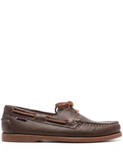 Men Sebago Lace-up Leather Boat Shoes