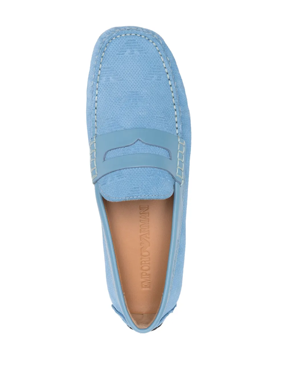 Men Emporio Armani Flocked-logo Driving Loafers 6 Men Emporio Armani Flocked-logo Driving Loafers - Image 4