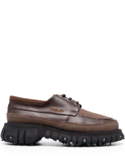 Men PHILEO PARIS Logo-embroidery Lace-up Derby Shoes